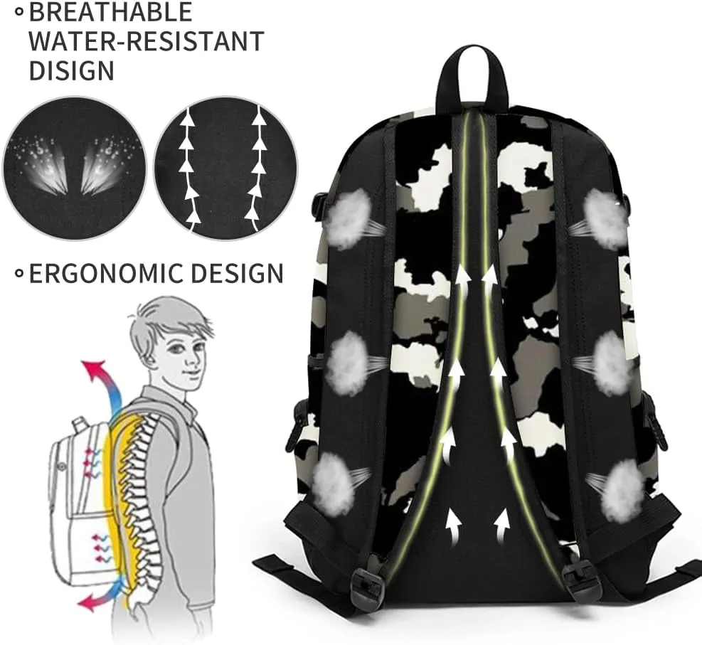 rickyh style School Backpack Travel Bag for Men & Women Lightweight College Back Pack with Laptop Compartmen