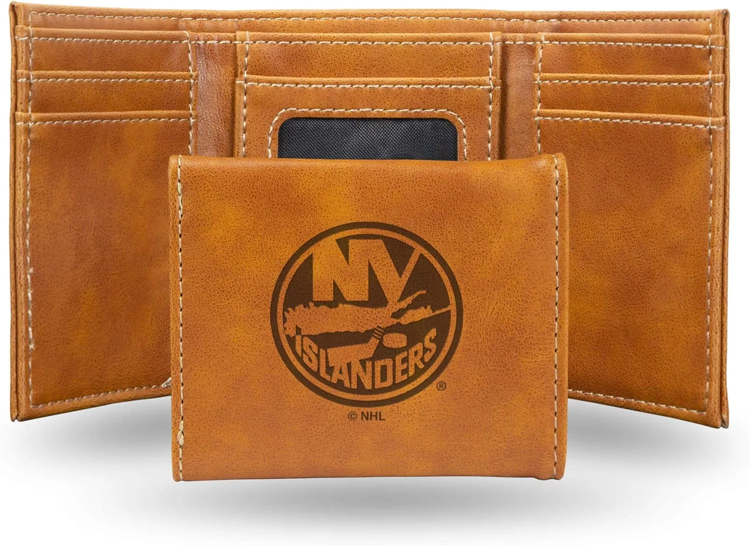 Rico Industries NHL Laser Engraved Trifold Laser Engraved Tri-Fold Wallet - Men's Accessory