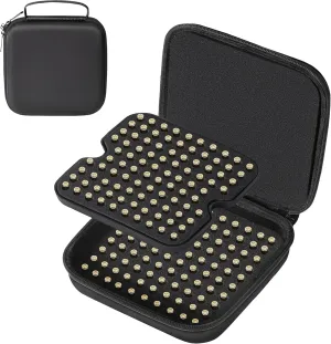 Risou 196 Round Ammo Storage Case.Portable Ammo Box Compatible with 9mm Luger, 9mm Parabllum, 9mm Makarov, 380 ACP .32 ACP .45 ACP, 30 Luger, 32 S&W(Case Only) (Black)