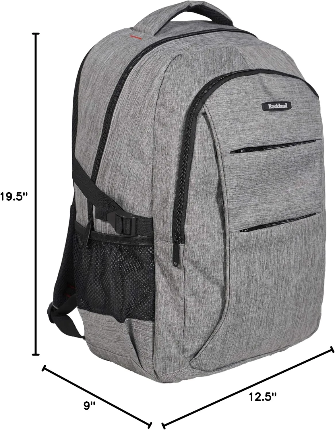 Rockland Business Pro USB Laptop Backpack, Grey, Large