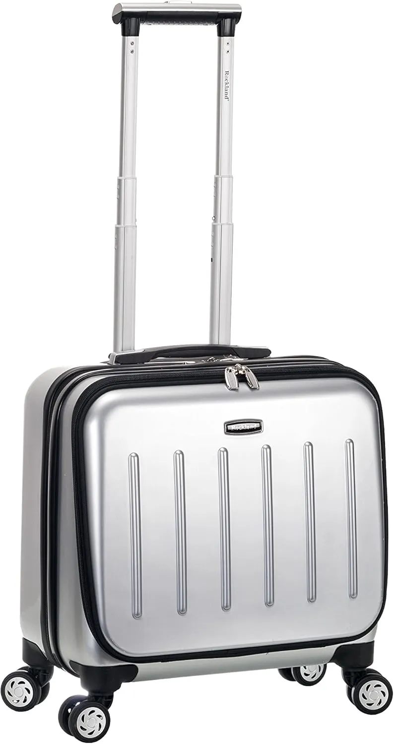 Rockland Revolution Hardside Rolling Computer Case, Silver, Carry-On 17-Inch