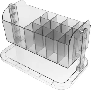 Rotating Makeup Brush Organizer Desktop Cosmetic Brush Holder Opening Stable Flat Bottom Material for Easy Access Tidy Storage for Makeup Stationery