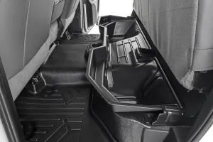 Rough Country Under Seat Storage for Ram 1500 (2011-2018), 2500 (2011-2024) Quad/Crew Cab - Durable, Anti-Skid Thermoplastic Underseat Organizer