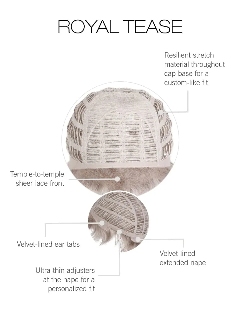 Royal Tease Layered Short Shag Wig by Hairuwear, 2023 Spring Luxury Collection, Average Cap, GL15-26 Buttered Toast