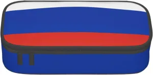 Russian Flag Large Capacity Storage Bag, fit for Travel, Office Supplies, Makeup, and Desk Organization, Black, One Size, Beauty Case