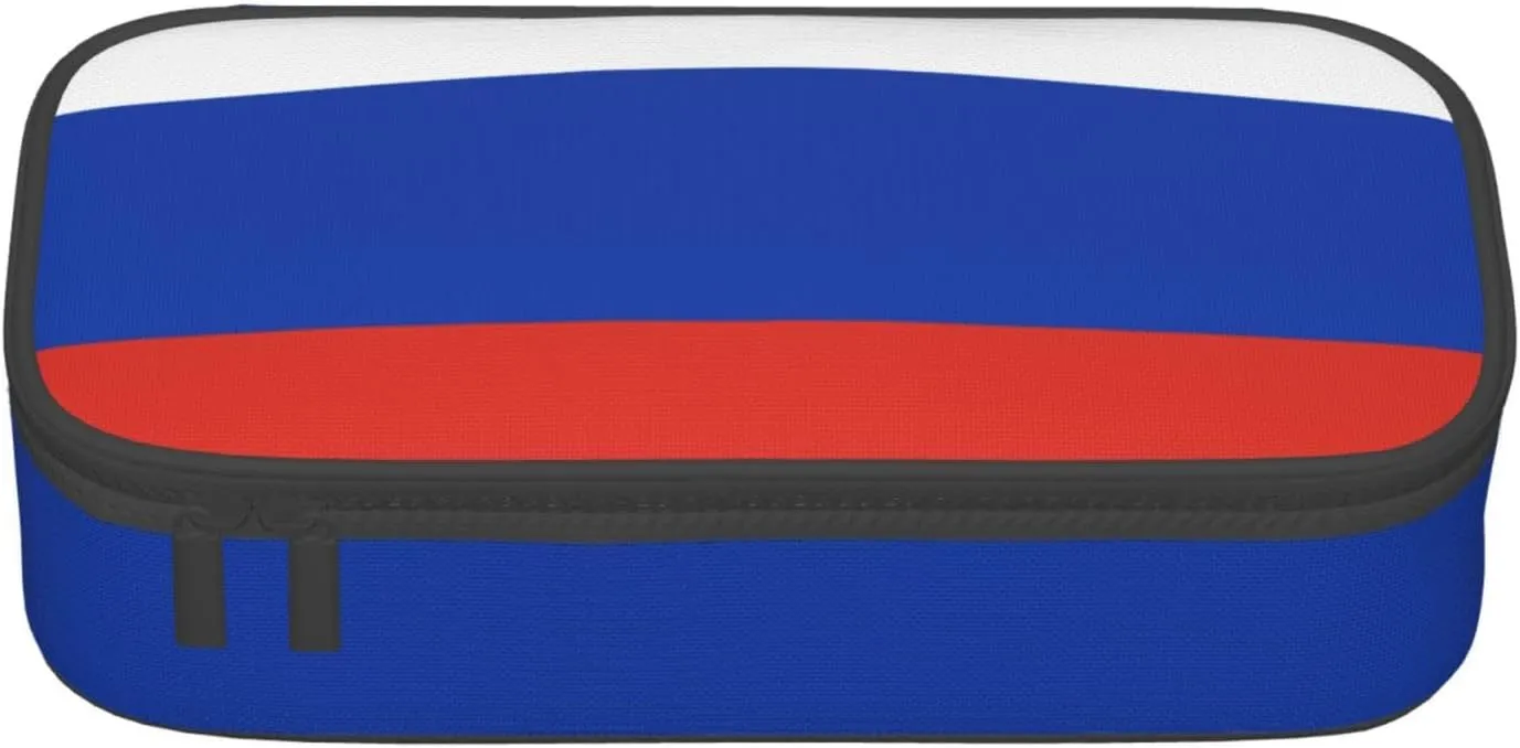 Russian Flag Large Capacity Storage Bag, fit for Travel, Office Supplies, Makeup, and Desk Organization, Black, One Size, Beauty Case