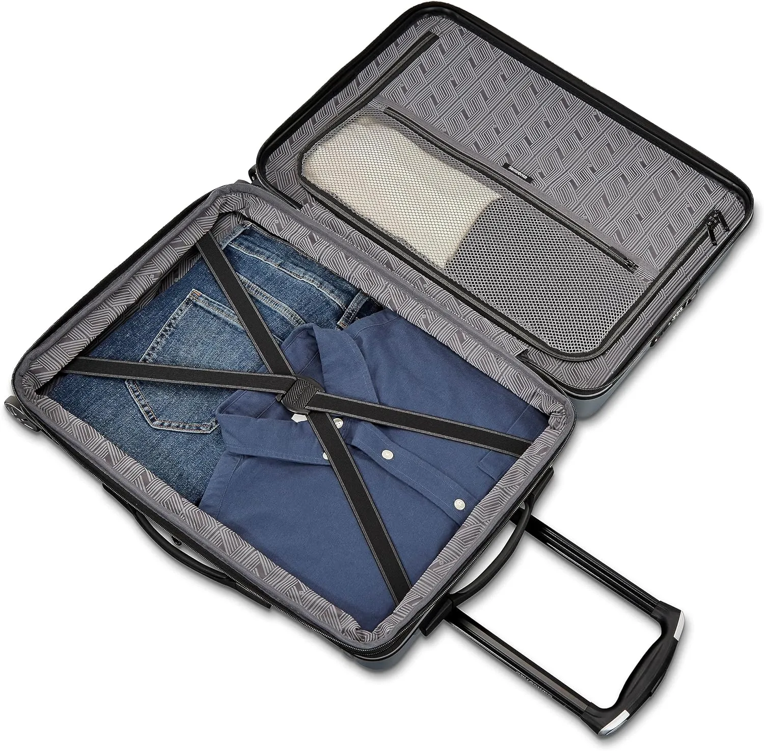 Samsonite Omni 2 Pro Hardside Expandable Luggage with Spinner Wheels, Pro Carry-on, MIDNIGHT BLACK