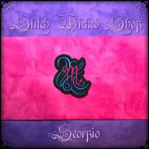 Scorpio Tribal Zodiac, Fully Embroidered Patch