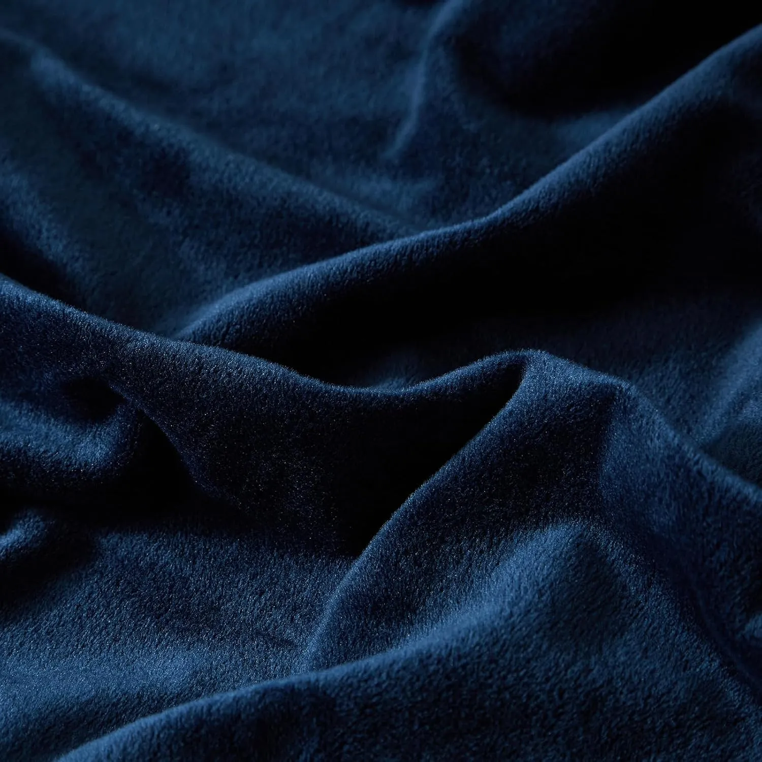 SE SOFTEXLY Velvet Blue Duvet Cover Queen Size, Soft Flannel Duvet Cover with Zipper Solid Breathable Silky Velour Comforter Cover, Cozy Winter Duvet Cover Set with 2 Pillowcases, 90" x 90"