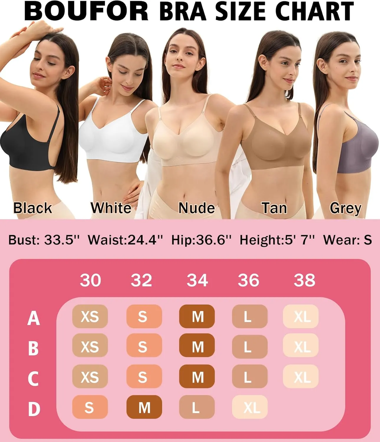Seamless Low Back Bra Wireless Padded Bralette Thin Straps Comfort Halter Backless Cross Multiway Convertible Bras