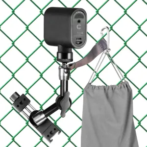Selens Fence Mount Live Streaming Kit for Mevo Start,Gopro,Chain Link Fence Mount with Storage Bag for Gamechanger at Baseball,Softball Field
