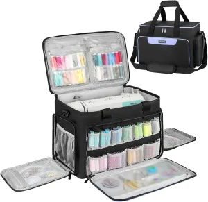 Sewing Machine Case with Removable Padding,Sewing Machine Carrying Bag Fit for Most Standard Size Singer,Brother,Janome and Sewing Accessories