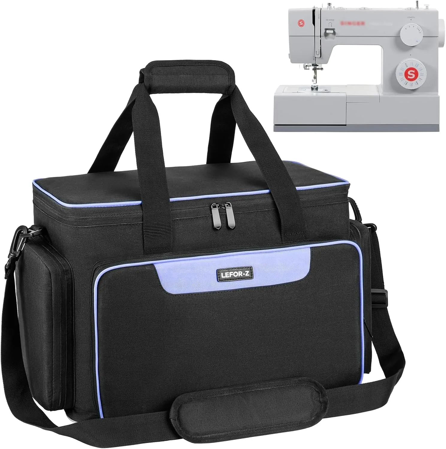 Sewing Machine Case with Removable Padding,Sewing Machine Carrying Bag Fit for Most Standard Size Singer,Brother,Janome and Sewing Accessories