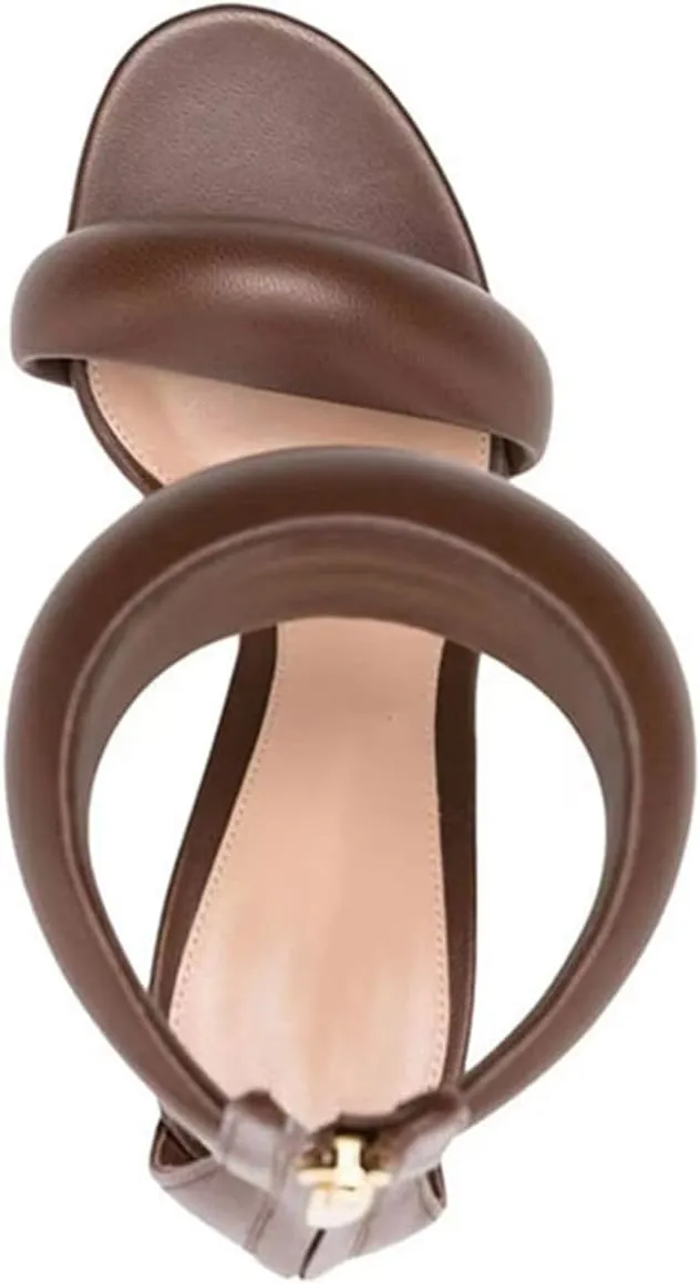 Sexy Women's Leopard Peep Toe Sandals, Large Size Fashion Round Toe Cover Heel High Heels for Party, Club And Catwalks