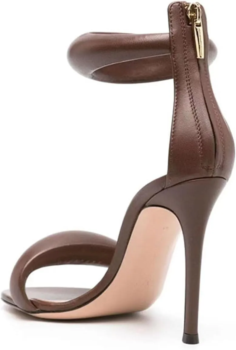 Sexy Women's Leopard Peep Toe Sandals, Large Size Fashion Round Toe Cover Heel High Heels for Party, Club And Catwalks