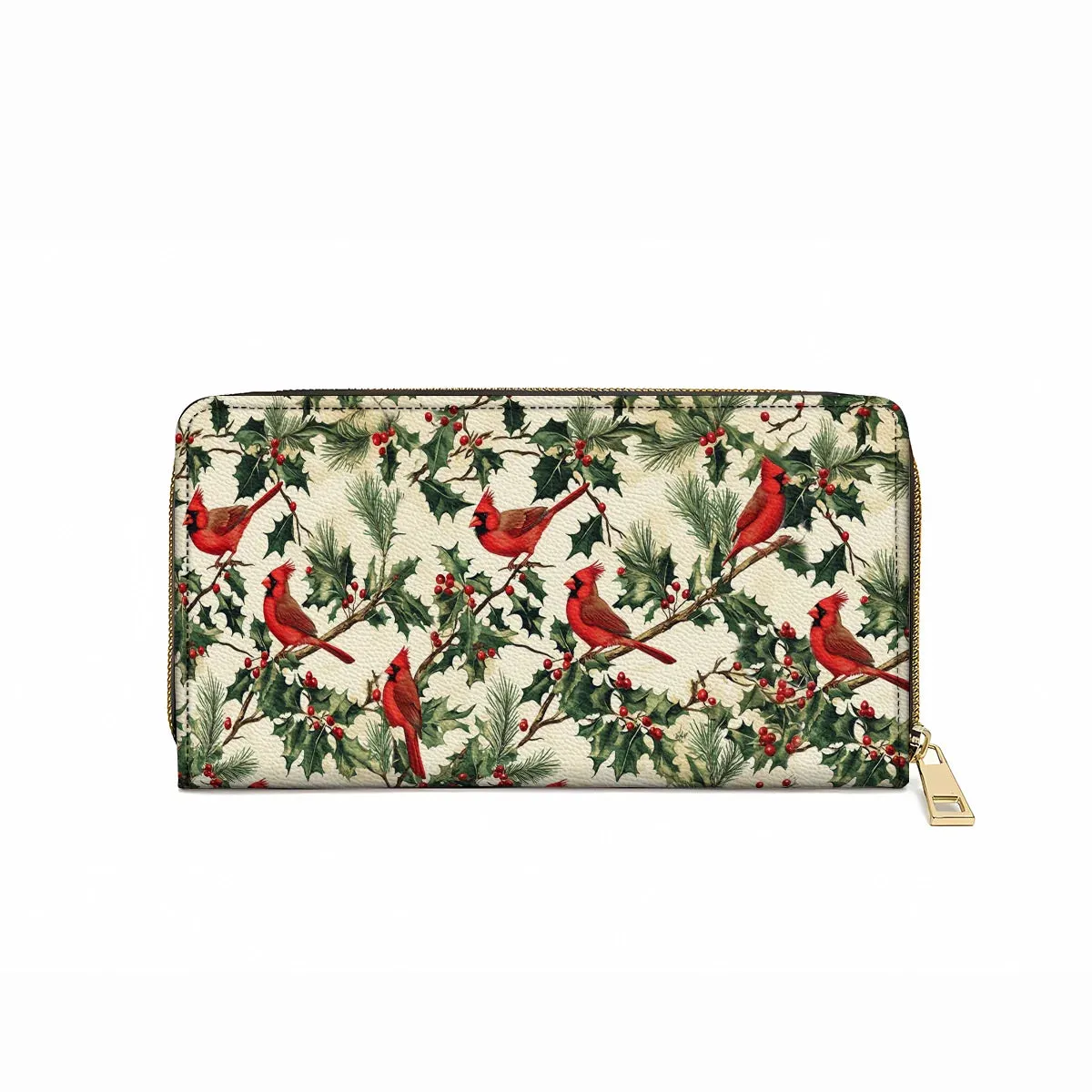 Shineful Leather Clutch Purse With Wristlet Strap Handle Cardinal Bliss