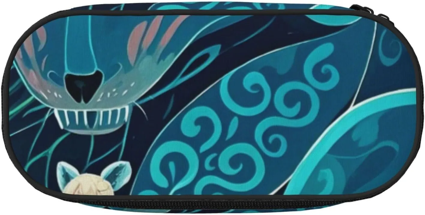 Shy Shapeshifters Print Pencil Case Bag, Small Cute Pen Organizer Capacity with Zipper Compartment for Office Work