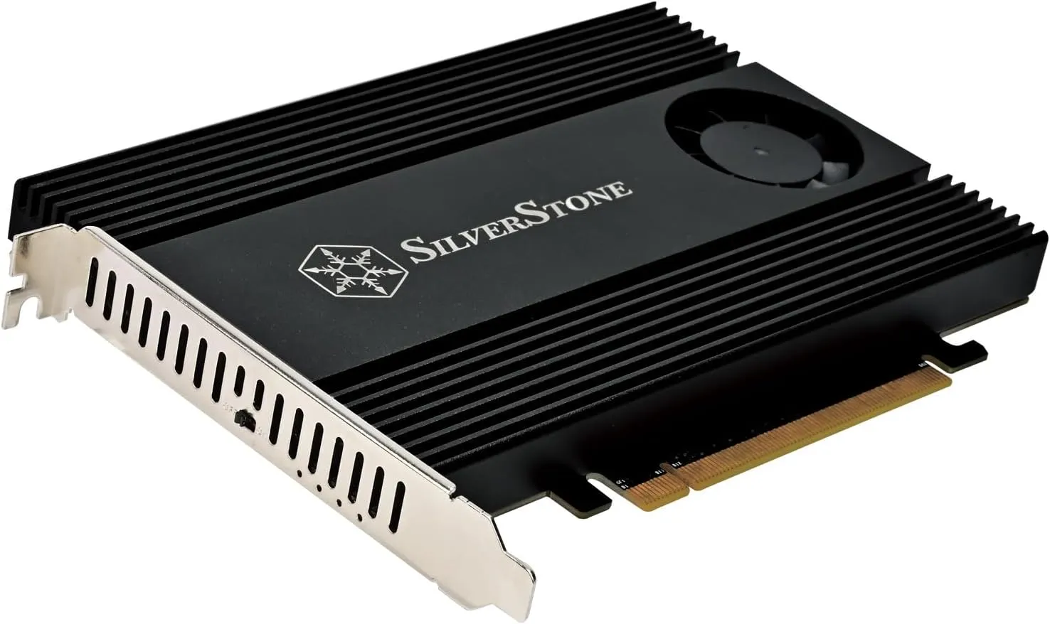 SilverStone Technology ECM40 PCIe 4.0 x16 to 4 x M.2 NVMe SSD Adapter Card, SST-ECM40