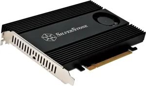 SilverStone Technology ECM40 PCIe 4.0 x16 to 4 x M.2 NVMe SSD Adapter Card, SST-ECM40