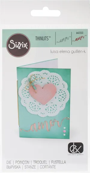 Sizzix 662333 Thinlits Die by Luisa Elena Guillen-Amor (Love)