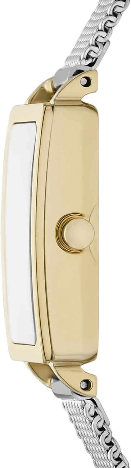Skagen Hagen Rectangular Case Women's Watch with Stainless Steel Bracelet, Mesh or Leather Band