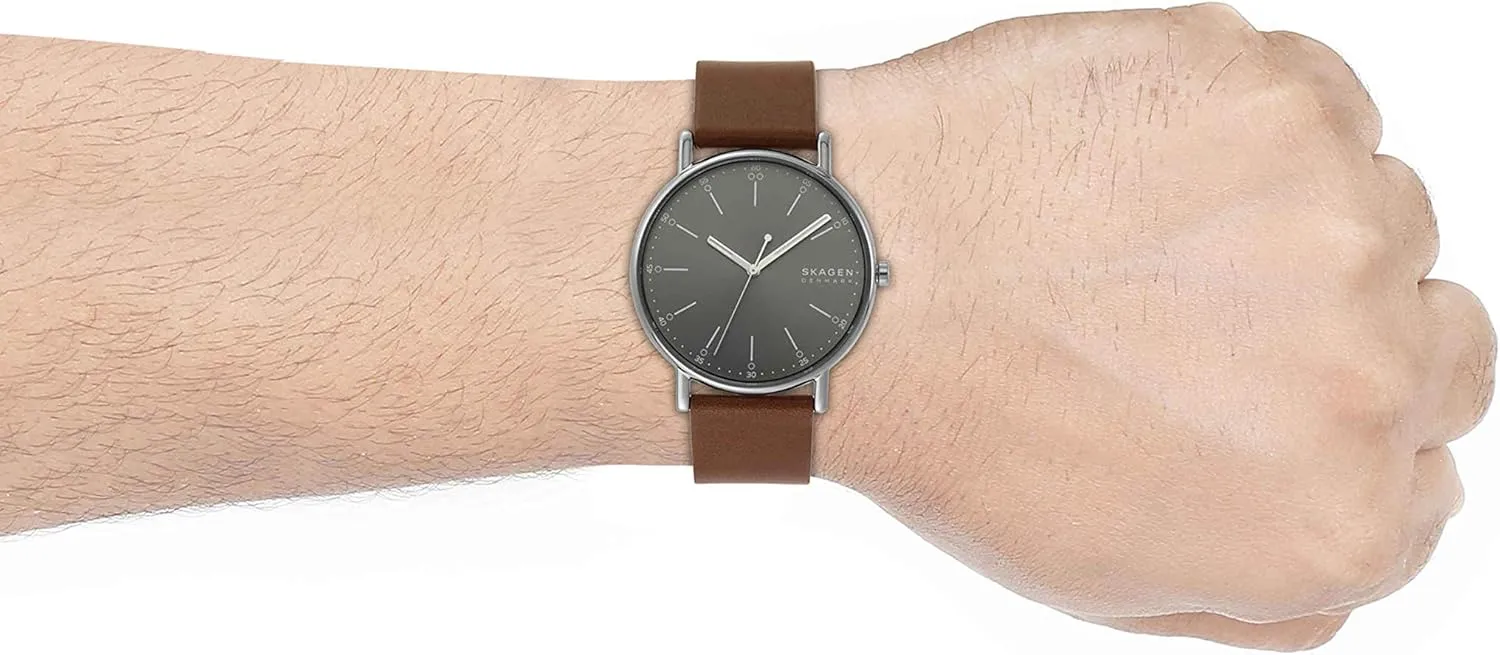 Skagen Signatur Minimalist Men's Watch with Stainless Steel Bracelet, Mesh or Leather Band