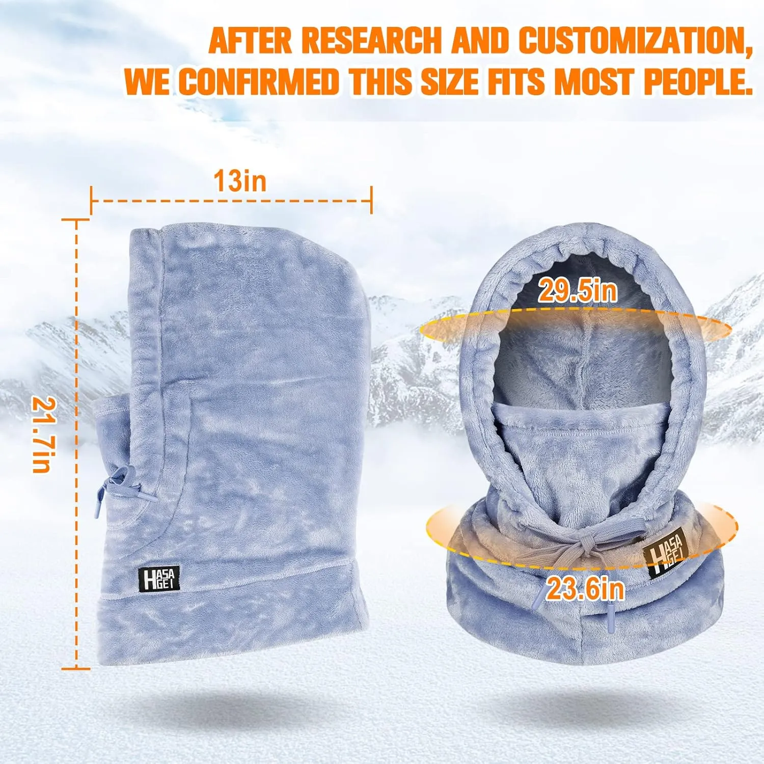 Ski Mask for Women Balaclava Women Men Windproof Thermal Hood Winter Neck Warmer with Plush