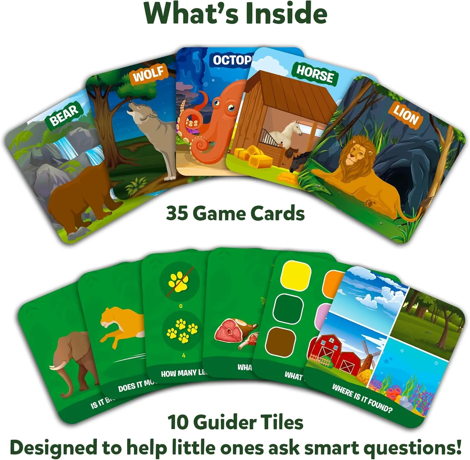 Skillmatics Guess in 10 Animal Kingdom, Perfect for Boys, Girls, Kids, Teens, Adults Who Love Animal Card Games, Trivia, Travel Games, Gifts for Ages 6, 7, 8, 9, 10, and Up