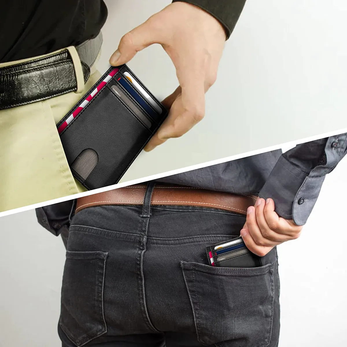Slim Genuine Leather RFID Minimalistic Card Holder