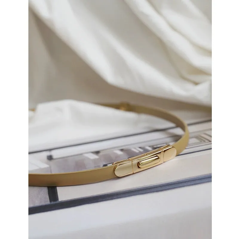 Slim Leather Waist Belt