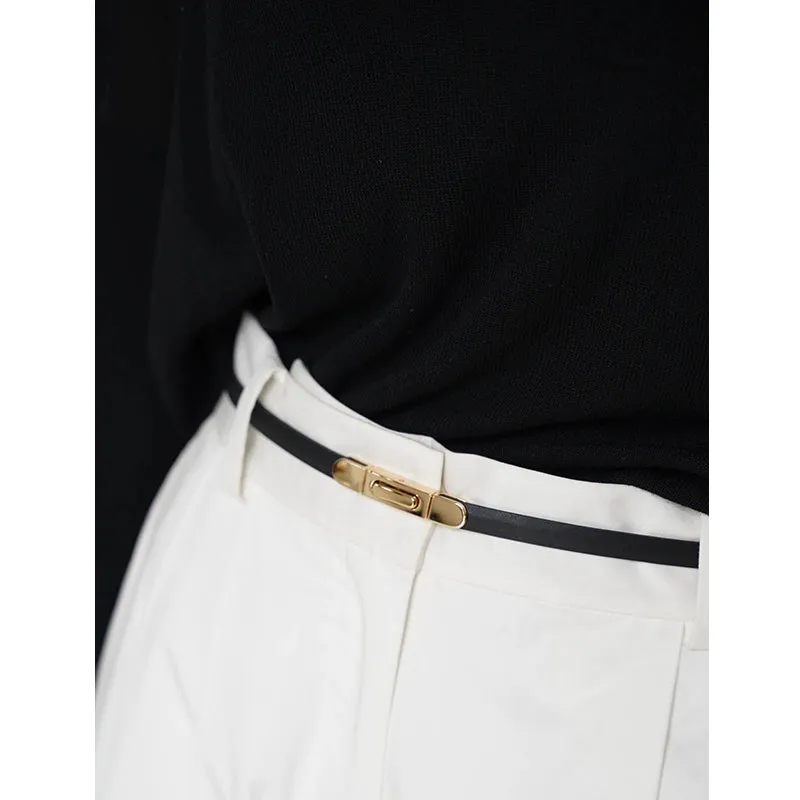 Slim Leather Waist Belt