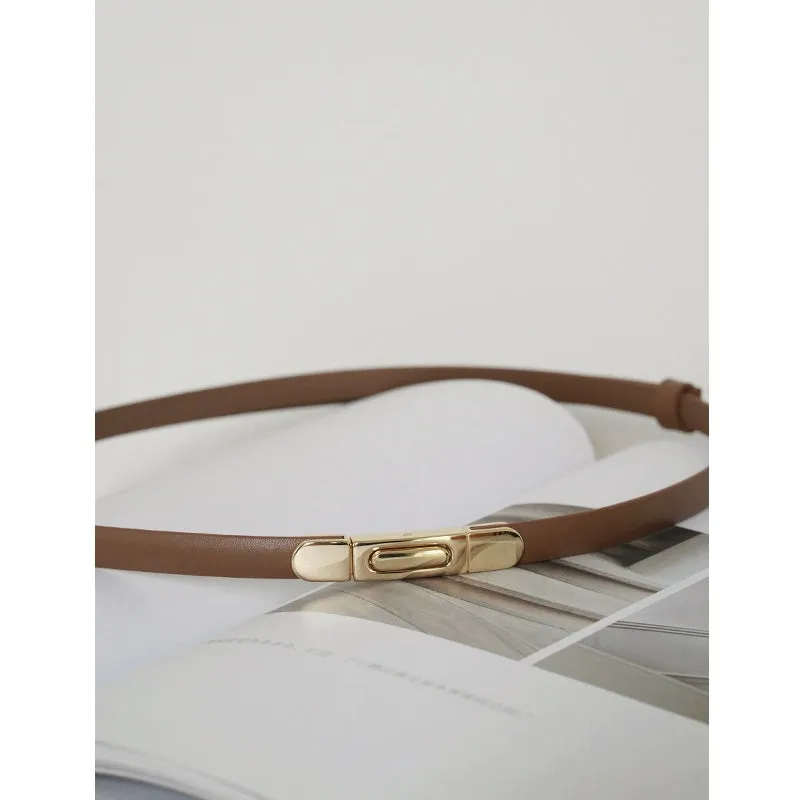Slim Leather Waist Belt