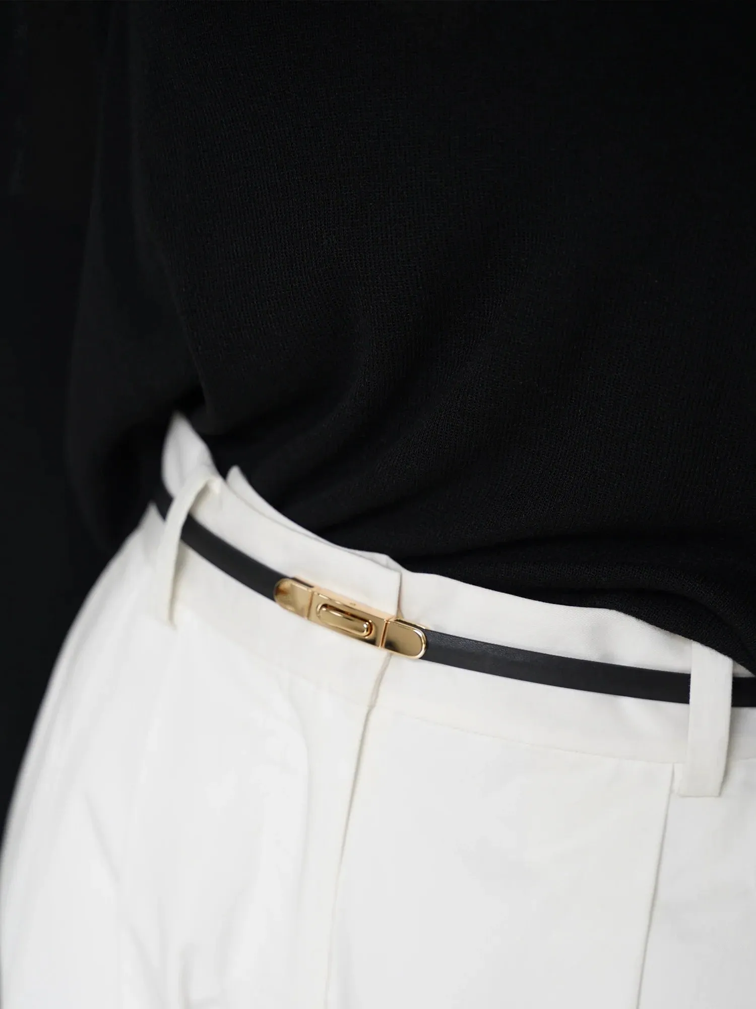 Slim Leather Waist Belt