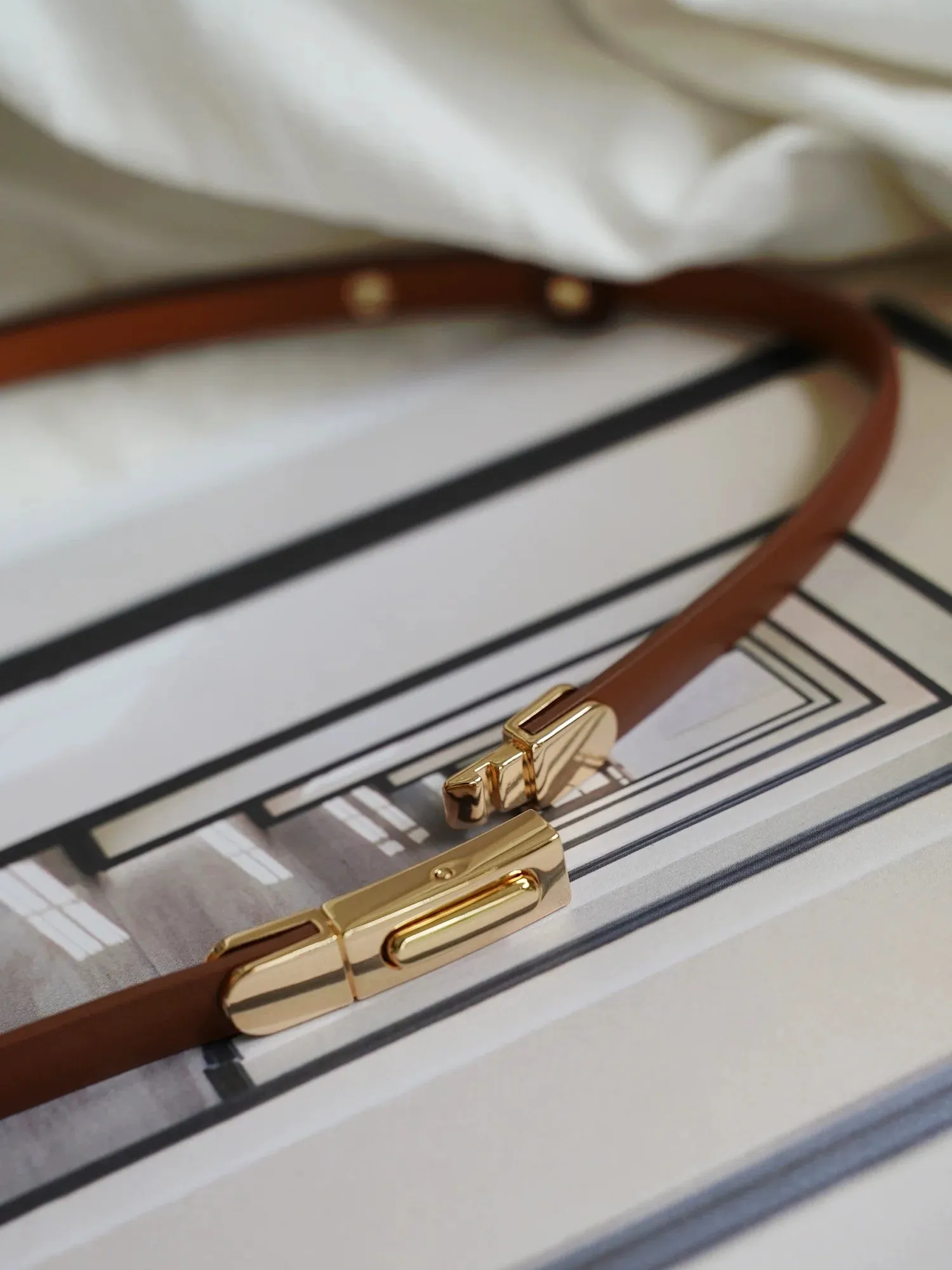Slim Leather Waist Belt