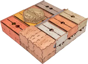 SMONEX Wooden Organizer Compatible with Merchants Cove Base Game, The Dragon Rancher, The Innkeeper, The Oracle, The Secret Stash - Convenient Merchants Cove Board Game Organizer