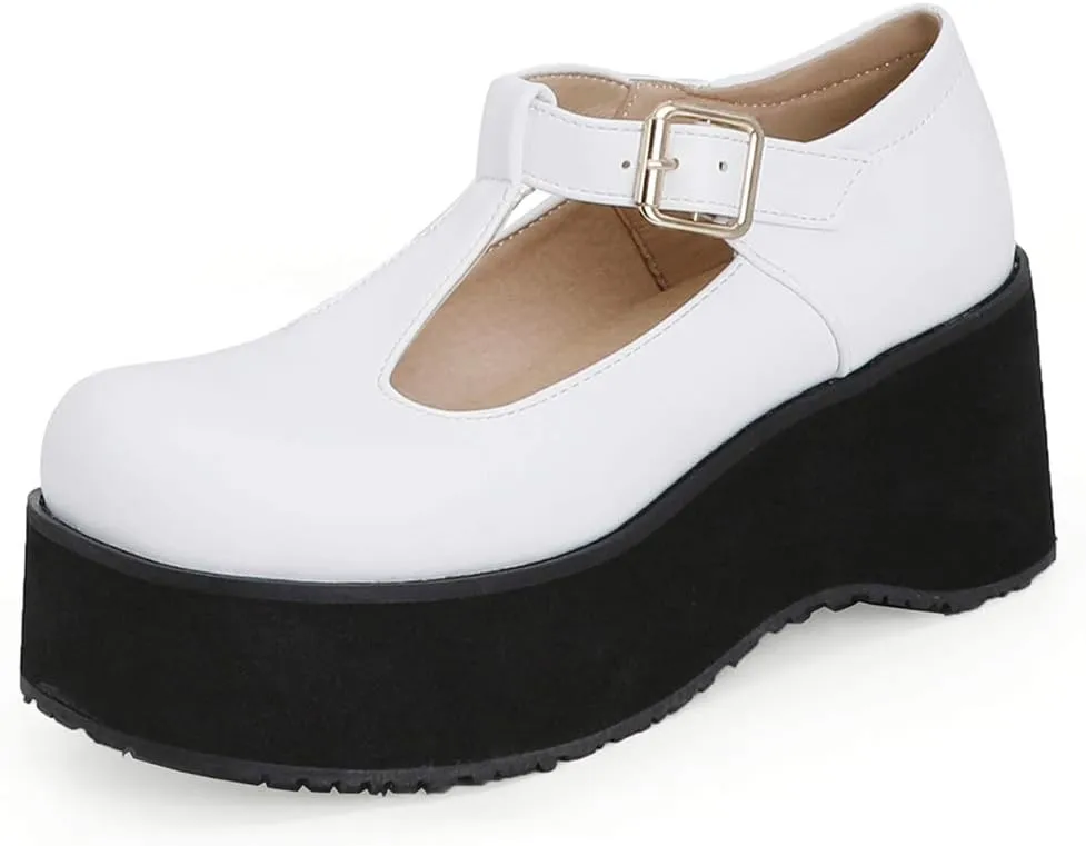 SO SIMPOK Women Gothic Mary Janes Platform Shoes Uniform Dress Wedge Pumps Classic Oxfords Gifts