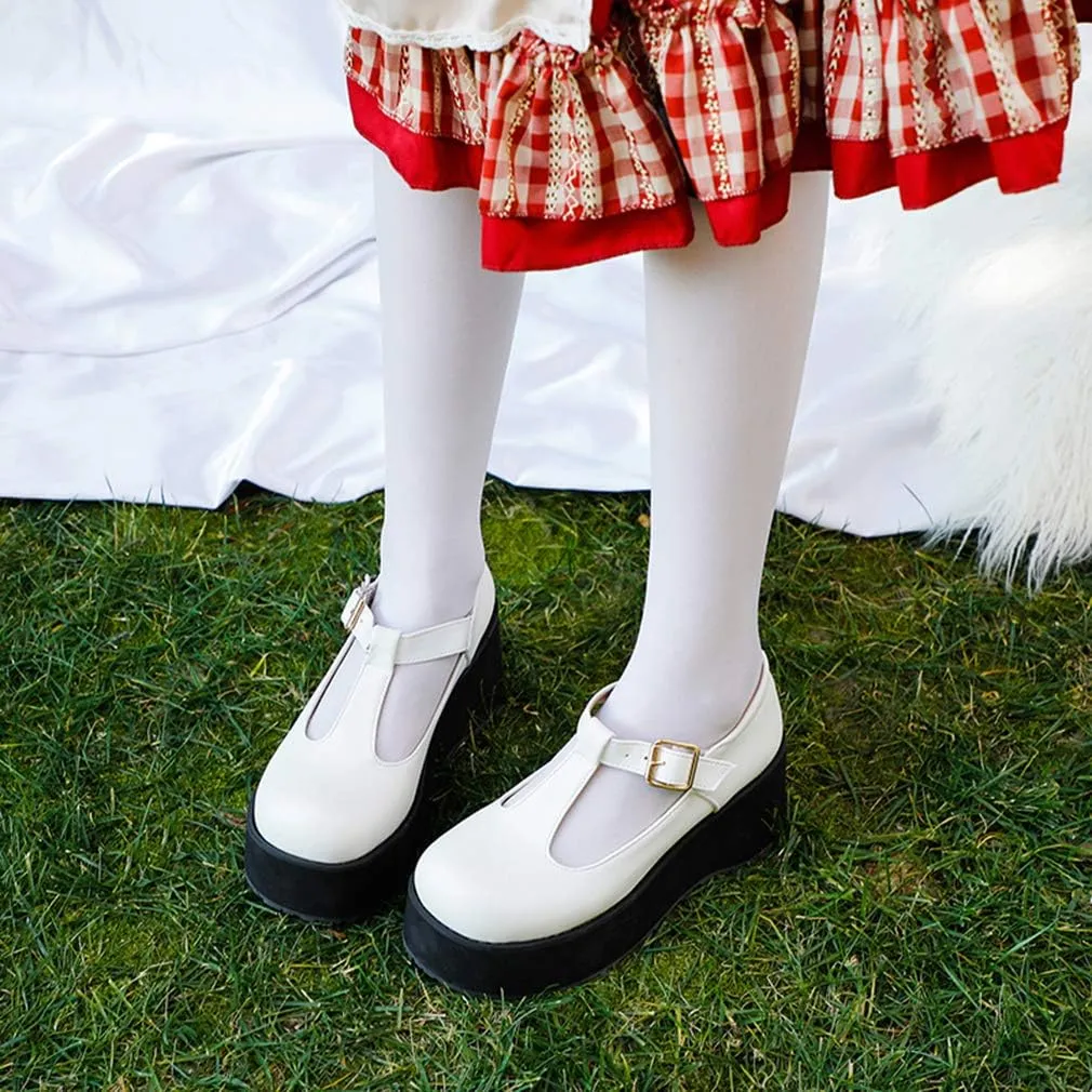 SO SIMPOK Women Gothic Mary Janes Platform Shoes Uniform Dress Wedge Pumps Classic Oxfords Gifts