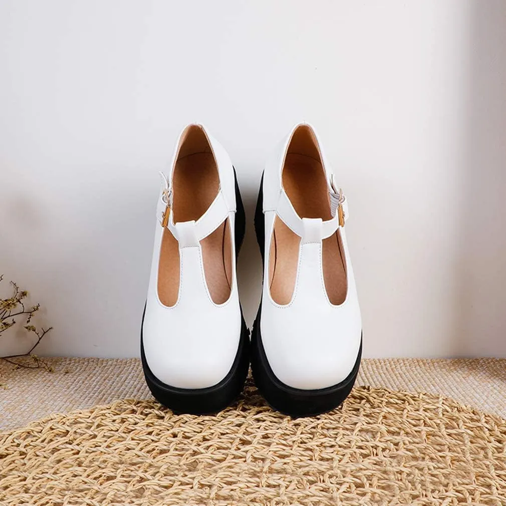 SO SIMPOK Women Gothic Mary Janes Platform Shoes Uniform Dress Wedge Pumps Classic Oxfords Gifts