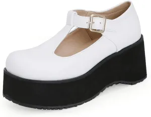 SO SIMPOK Women Gothic Mary Janes Platform Shoes Uniform Dress Wedge Pumps Classic Oxfords Gifts
