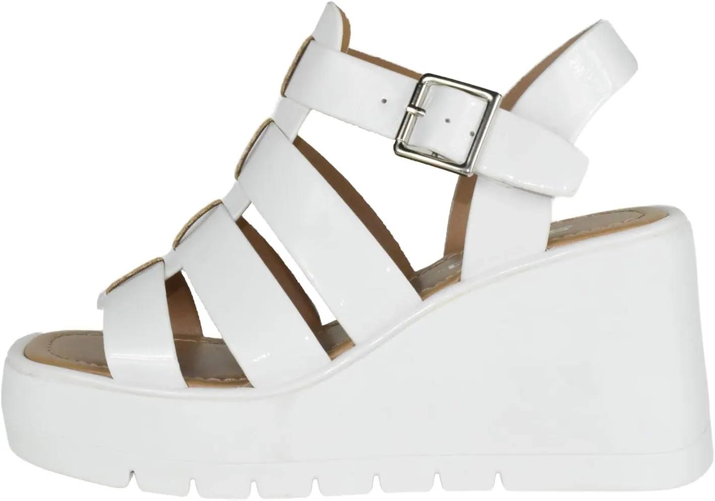 Soda Women Wedge Sandals Open Toe Ankle Multi Strap Cage Style Platform KARBIE-S