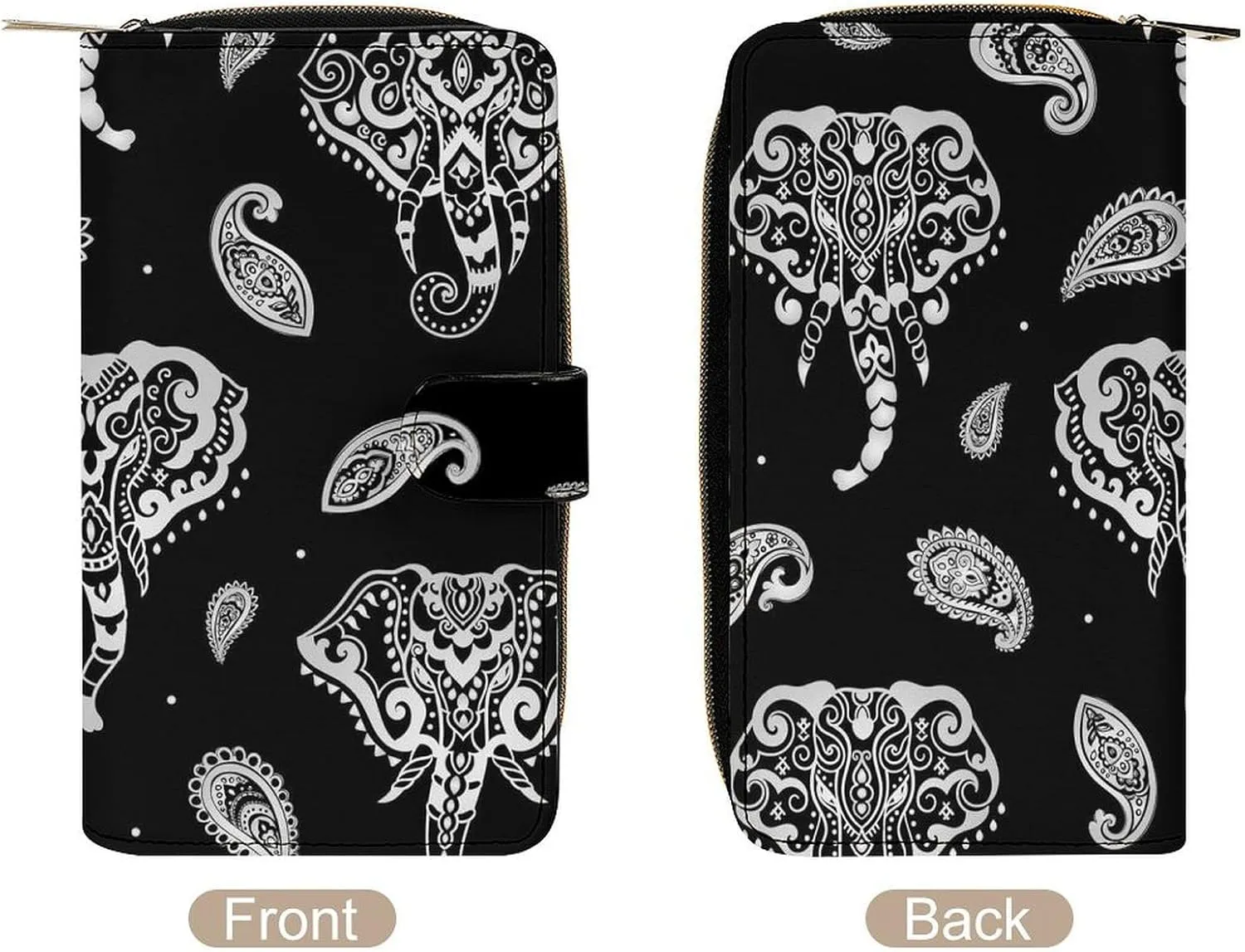 Soft Zipper Wallet with 12 Card Slots, Clutch PU Leather Card Case Holder Purse