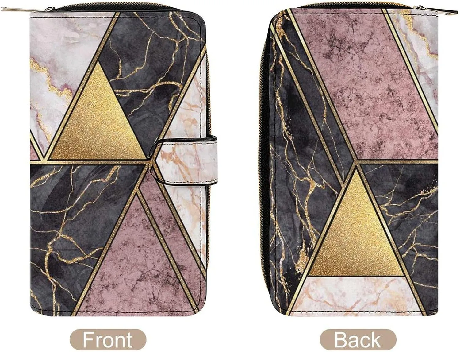 Soft Zipper Wallet with 12 Card Slots, Clutch PU Leather Card Case Holder Purse