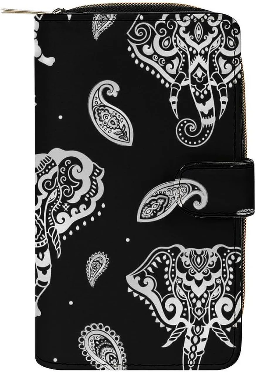 Soft Zipper Wallet with 12 Card Slots, Clutch PU Leather Card Case Holder Purse
