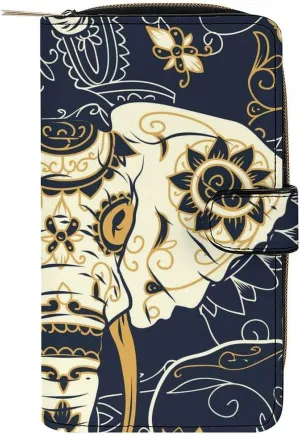 Soft Zipper Wallet with 12 Card Slots, Clutch PU Leather Card Case Holder Purse