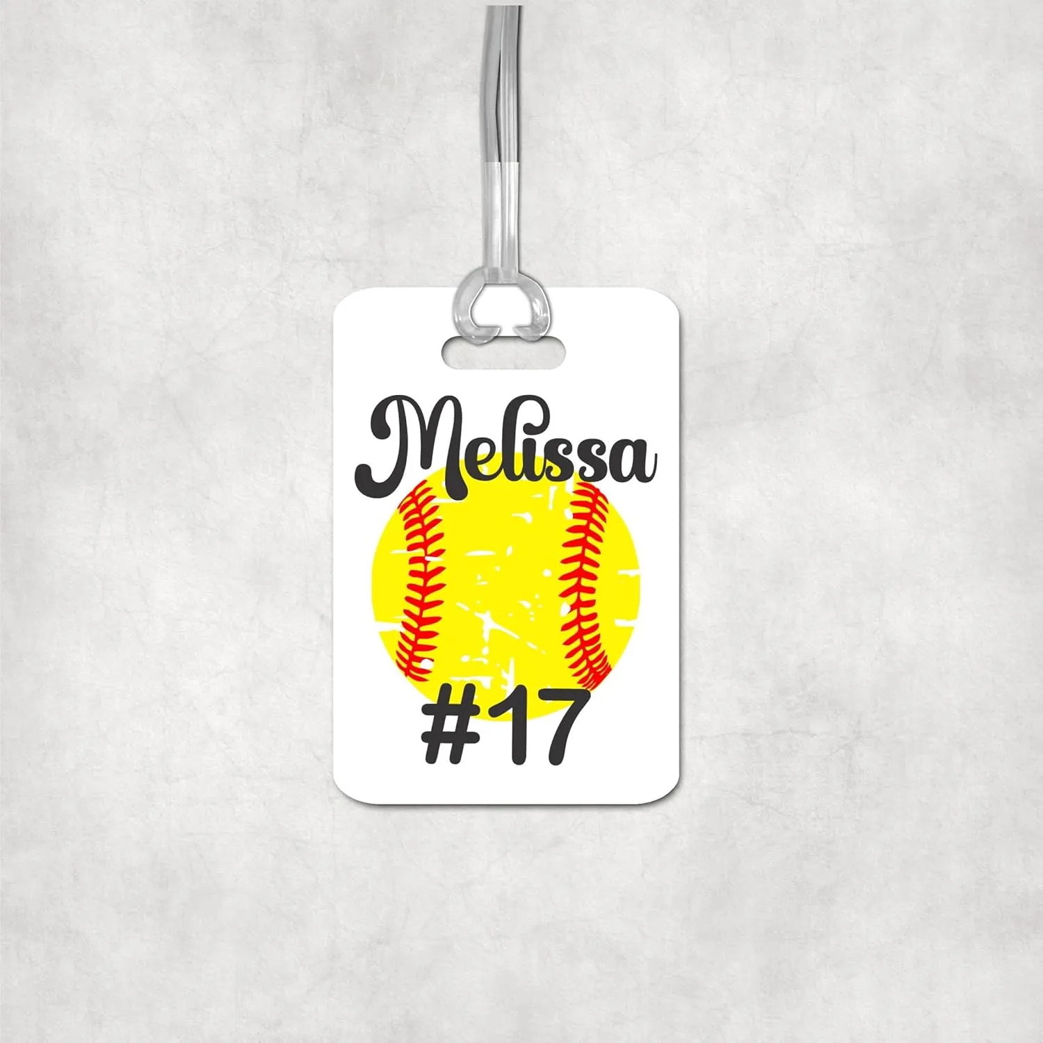 Softball Gifts for Girls Team, Personalized Bat Bag Name ID Tag, Christmas Stocking Stuffer, Teen Present Idea for Player