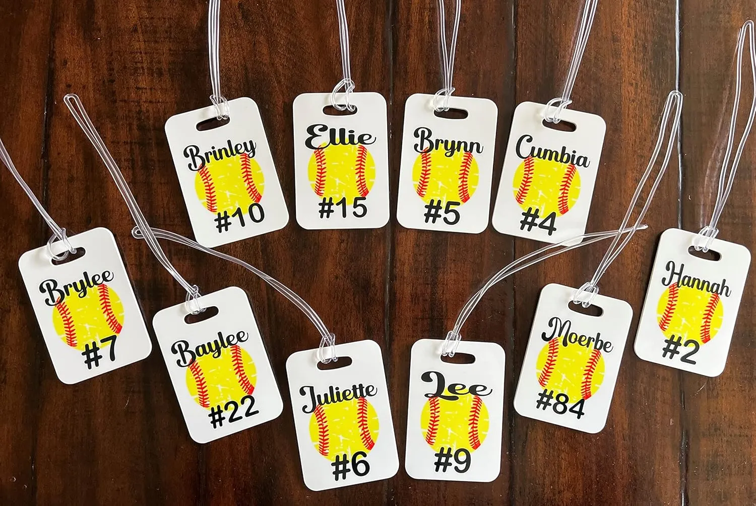 Softball Gifts for Girls Team, Personalized Bat Bag Name ID Tag, Christmas Stocking Stuffer, Teen Present Idea for Player