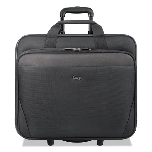 Solo Classic Rolling Case, Fits Devices Up to 17.3", Polyester, 16.75 x 7 x 14.38, Black