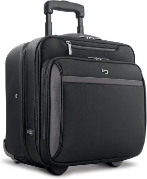Solo New York Rolling Case with Wheels - Roller Laptop Bag, Wheeled Briefcase for Women & Men, Carry On Size for Travel, Fits 16" Computer - West Side, Black