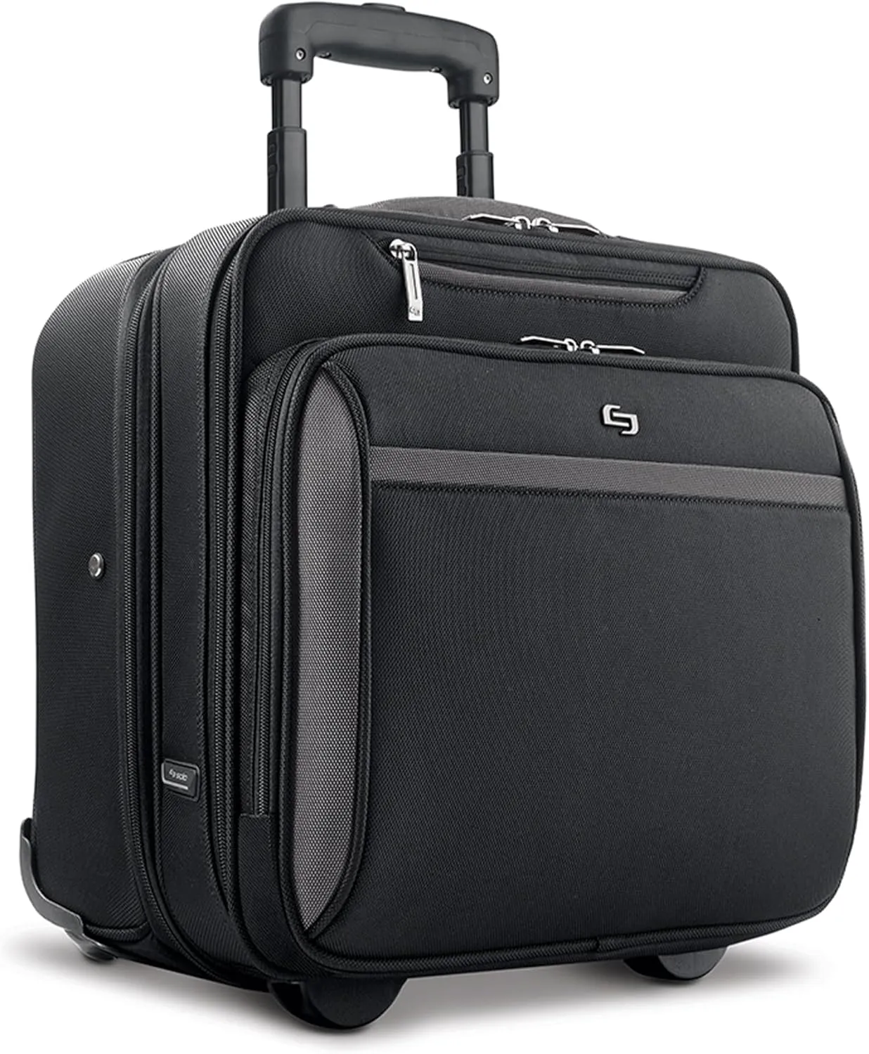 Solo New York Rolling Case with Wheels - Roller Laptop Bag, Wheeled Briefcase for Women & Men, Carry On Size for Travel, Fits 16" Computer - West Side, Black