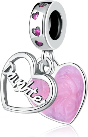 SOUKISS Grandma Heart Charms Authentic 925 Sterling Silver Family Love Mother Gifts Charm for European Bracelet
